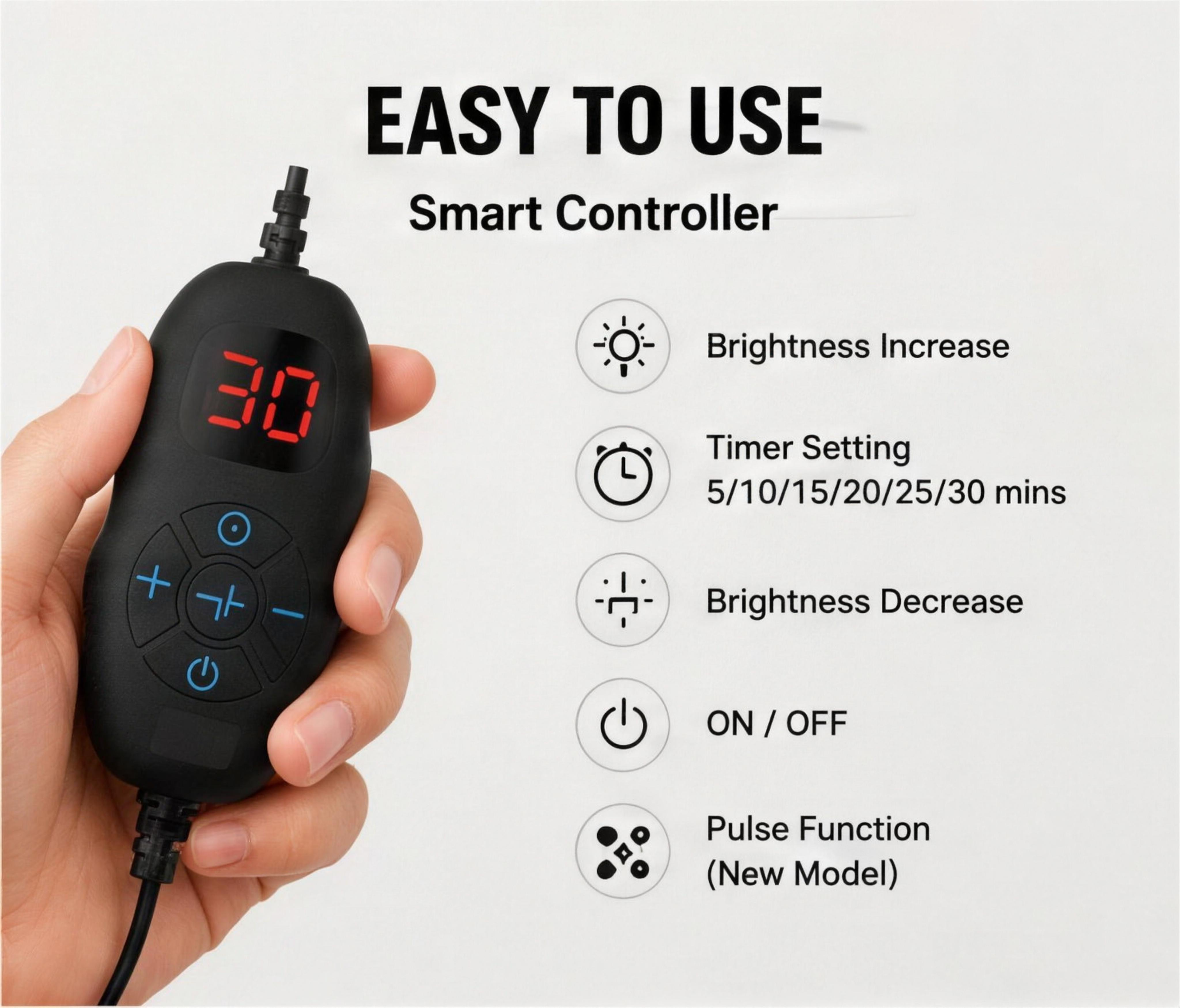 Reviara Light Therapy Belt - Easy to Use Smart Controller