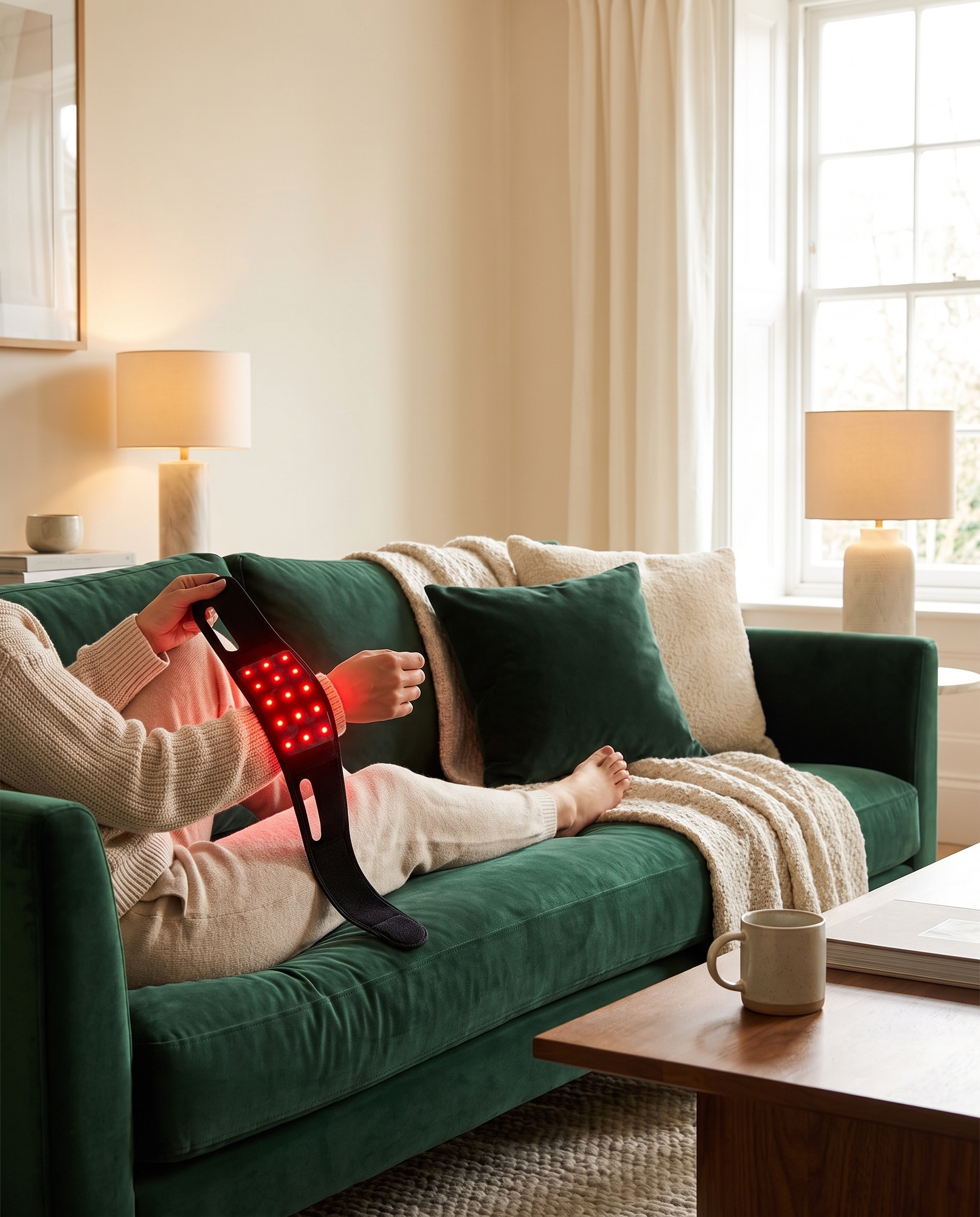 Reviara Infrared Light Therapy Strip - lifestyle use