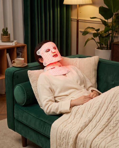 Reviara LED Silicone Beauty Mask - lifestyle use