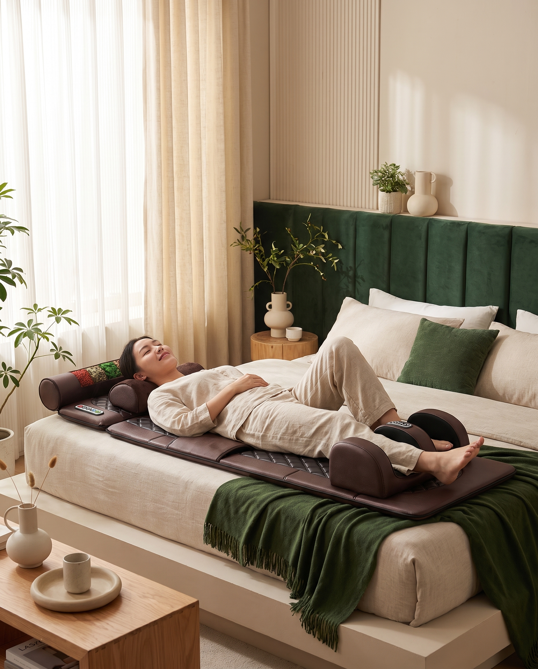 Reviara Full Body Lying Massage Mattress - lifestyle use