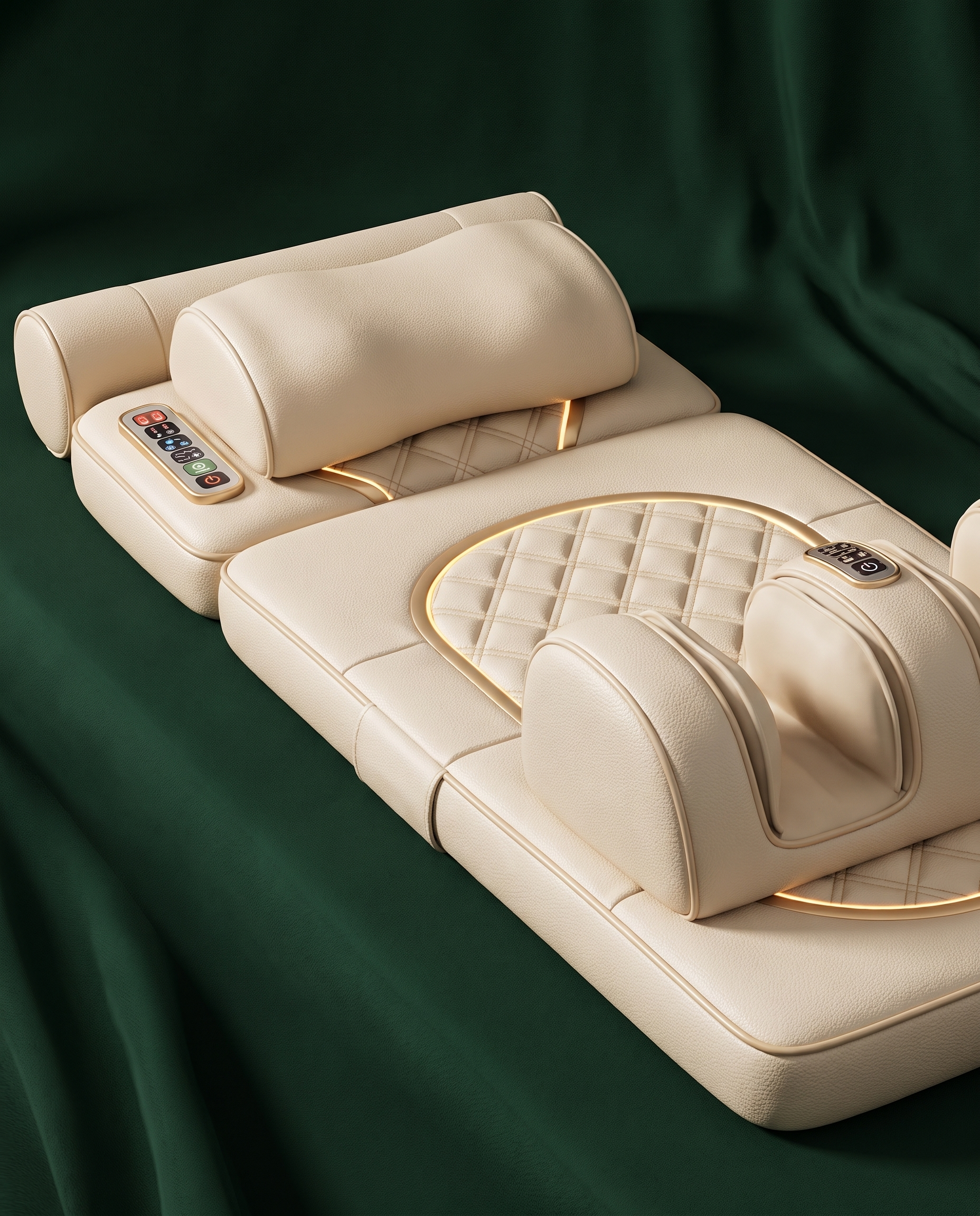 Reviara Full Body Lying Massage Mattress - angle detail