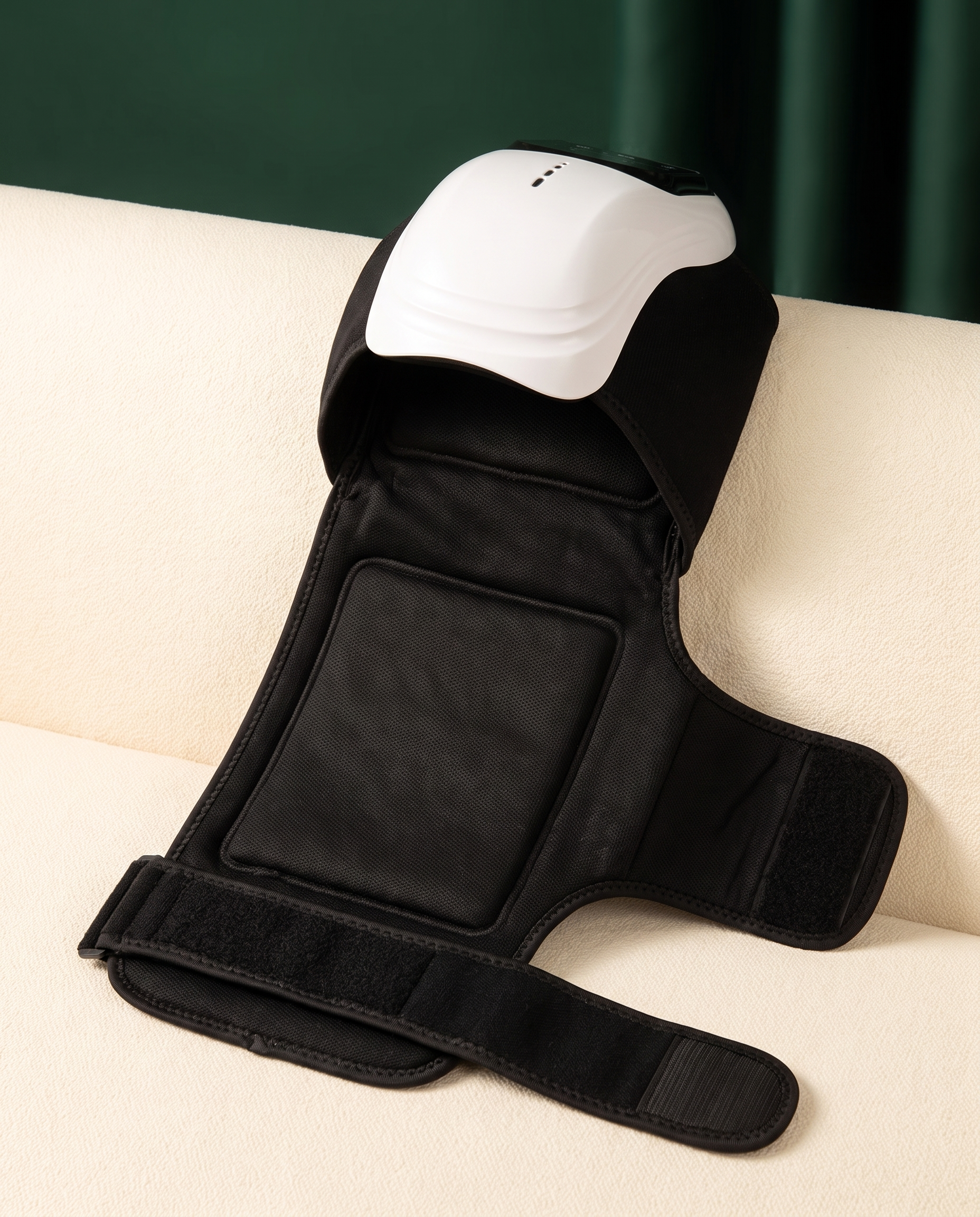 Reviara Heated Vibration Knee Massager - open detail